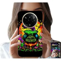 Inny producent Hülle für Realme 14 Pro 5G – Hexenbesen, Kessel, Zauberstab, Halloween-Design