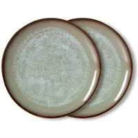 HK Living - 70's Teller, Ø 27,5 cm, contrast (2er-Set)