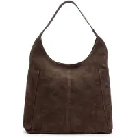 Manfield Brauner Veloursleder-Shopper | Größe Onesize