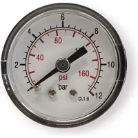 SIBO Fluidra Netherlands B.V. Druckmanometer 40 mm Außengewinde 1/8" hinten 0-12 bar