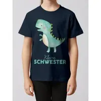 Wat? Apparel T-Shirt Dinosaurier 03 Kleine Schwester in Dunkelblau | Gr.: 122/128