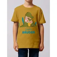 Wat? Apparel T-Shirt Krokodil Großer Bruder in Ocker | Gr.: 110/116