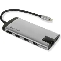 Verbatim 49142, USB 3.2 Gen 1 (3.1 Gen 1) Type-C, Schwarz, Silber, MicroSD (TransFlash), USB 3.2 Gen 1 (3.1 Gen 1) Type-C, Metall, USB