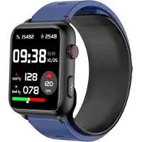 INF Smartwatch, 1,91-Zoll-Bildschirm, Blutdruck, Herzfrequenz, Blutsauerstoff Dunkelblau