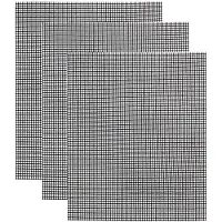 INF Grillnetz Antihaft-Grillmatte (33x40 cm ) Schwarz 3er-Pack