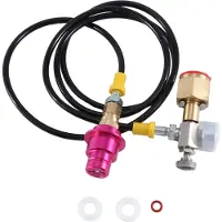 Semoic CO2-Adapter-Schlauch mit 2000 psi Druckanzeige für D