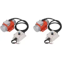 Semoic 2X 30 W Betonrüttler, 4000 U/Min Elektrischer Vibrationsmotor mit Drehzahlregler und Einstellbarer Erregerkraft 24 V