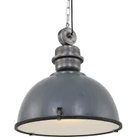 Steinhauer Pendelleuchte Bikkel 1-flammig Grau Matt 52x52cm