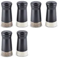 Semoic Pfeffer Streuer mit Verstellbaren Ausgieß Löchern Eleganter Salz- und Pfeffer Spender Aus Edelstahl, Perfekt für Meer Salz 6 Stück