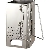 Semoic Tragbarer Holzkohleanzünder, Edelstahl-BBQ-Grill