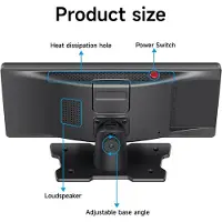 Semoic Drahtloses CarPlay-Display, 10,26 Zoll Car-Stereo mit Touchscreen