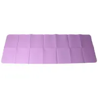 Semoic Faltbare Yogamatte, Zusammenklappbar, für Reisen, Fitness, Trainingsmatte, Doppelseitig, Rutschfest, für Yoga, Pilates und Bodentraining, Lila