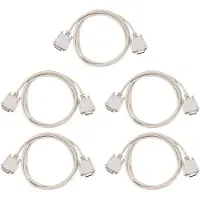 Semoic 5Stück 1.4M RS232 DB9 9 Pin Stecker auf VGA Video 15 Pin Stecker Adapter Kabel Hellgrau