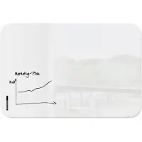 Sigel Glas-Whiteboard Artverum, Ecken rund, magnetisch, inkl. 1 x Boardmarker schwarz, B 1500 x T 10 x H 1000 mm, ESG, weiß