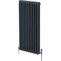 MonsterShop Traditioneller 3-Spalten-Heizkörper - 1800 x 562 mm - Anthrazitgrau