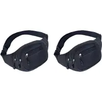 INF Hüfttasche mit mehreren Fächern Schwarz 2er-Pack