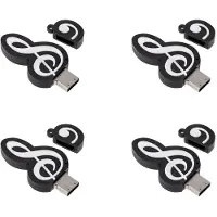 Semoic 4X USB 2.0 Stick Cute Cartoon Speicher Stick Musik Notes Symbol USB 2.0 Speicher Externer USB Flash Laufwerk Memory Stick 16G