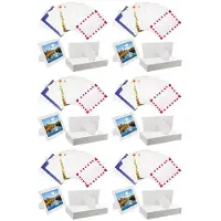 Semoic 180Er-Pack Papier-Bilderrahmen für 4 X 6-Zoll-Fotos, Stehende Weiße Papp-Fotorahmen mit Staffelei-Rahmen für Selbermachen