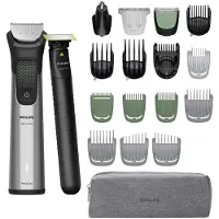 Philips All-in-One Trimmer 9000 Series MG9558/15 20-in-1-Trimmer, Silber, 0,2 mm, 1,2 cm, 0,2 mm, Universal, Gesicht, Kopf, Nase