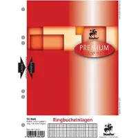 Staufen Ringbucheinlage PREMIUM Top-90, A5, 90g, 6-fach gelocht, kariert, weiss, 50 Blatt
