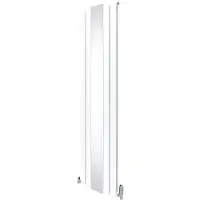 Monster Heizkörper mit Spiegel & Chrom Thermostatventile - 1800mm x 425mm – Weiß