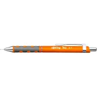 Rotring Feinminenstift Tikky Neon, 0,7 mm, orange verchromte, starre Röhrchenspitze, gummierte, gew
