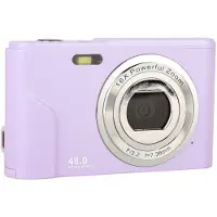 INF Digitalkamera 48MP mit 16x Digitalzoom, HD-Display, 2.4 Zoll IPS-Bildschirm Violett