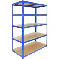 MonsterShop Monster Racking 10 Garage Warehouse T-Rax Stahl Blau 5 Tier 120 cm Regal Regal Lagerung Einheiten