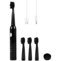 Zandona Ultraschall Sonic Electric ZahnbüRste LadezahnbüRsten Waschbare Elektronische Zahnaufhellung ZäHne Adult Timer Brush, Schwarz