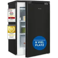 Exquisit Gefrierschrank GS581-051C schwarz | Nutzinhalt: 85 L | EEK: C | 4*-Gefrieren | Thermostat | wechselbarer Türanschlag