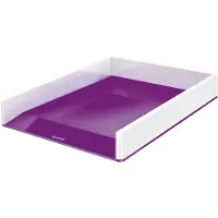 Leitz Ablagekorb WOW Duo Color, DIN A4, weiß/violett