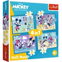 Trefl PUZZLE 4in1 Mickey Mouse Lustige Begebenheiten 34669