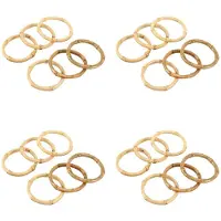 Semoic Handgemachte Bambus Servietten Ring Natürliche Rustikale Servietten Halter Natürliche Servietten Halter Ringe Tisch Dekoration, Set mit 24