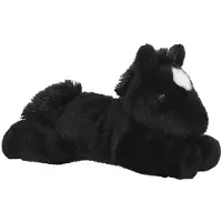 Aurora Mini Flopsies Beau Black Horse 20cm, Spieltiere