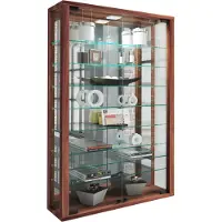 Hioshop Sammel Wandvitrine Holz Glas Vitrosa Mini Spiegel