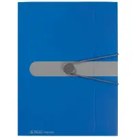 Herlitz Gummizugmappe PP-Folie, DIN A4, blau opak, 3 Stück
