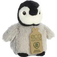 Aurora Eco Nation Mini Pinguin Kuscheltier Weiß 13 cm
