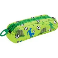 Sonstige Verlage Gepolstertes Federmäppchen mit Fußball-Motiv, Neopren, XL-Reißverschluss, 29x10,5x9 cm