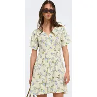 ONLY Sommerkleid Evida in Blumen Muster mit V-Auschnitt-XS