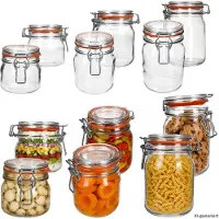 MamboCat 12er Set Odin Einmachglas 1L 0,75L 0,5L Bügelverschluss Vorratsglas