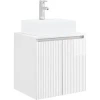 vidaXL Badezimmerschrank-Set 3 stk. Hochglanz Weiß 49,5 x 41 x 62,5 cm