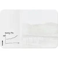 Sigel Glas-Whiteboard Artverum, Ecken rund, magnetisch, inkl. 1 x Boardmarker schwarz, B 1800 x T 10 x H 1200 mm, ESG, weiß