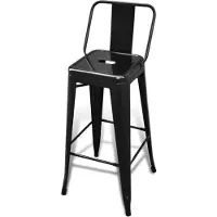 vidaXL "im Sonderangebot"Barhocker 2er Set - CLORIS - Barstuhl - Optimal Komfort, Schwarz Stahl - 43 x 43 x 101 cm - NeuMöbel2696746