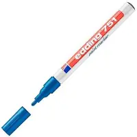 Edding Lackmarker 751, 10 Stück, Rundspitze, Strichbreite 1-2 mm, blau, 10 Stück