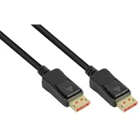 GOOD CONNECTIONS Anschlusskabel DisplayPort 1.4, 8K / UHD-2 @60Hz, vergoldete Kontakte, CU, schwarz, 1m,