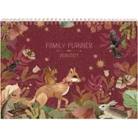 Pimpelmees Familienplaner 18 Monate 2026-2027 Fox Peony