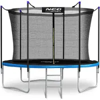 Nukido Trampolina ogrodowa 8ft/252cm z siatk wewntrzn i drabink Neo-Sport