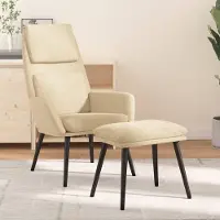 Prolenta Maison Exclusive - Relaxsessel mit Hocker Creme Stoff