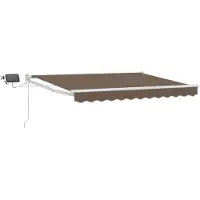 vidaXL Manuelle Gelenkarmmarkise mit LEDs Taupe