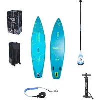Wattsup SUP Paddle aufblasbar Blau Pike 11'6 Full Pack + Sitz + Paddel 2in1 Dropstitch Max 150 kg - 350x84x15cm